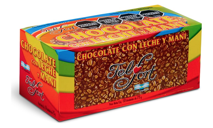 Chocolate Felfort con Leche y Maní