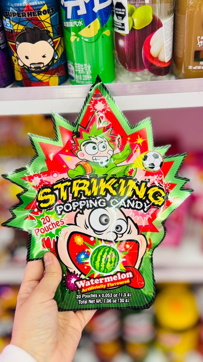 Striking Popping Candy Sandía (20 sobres)